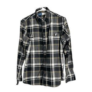 Old Navy Mens Grunge Flannel Shirt Button Down Distressed Gorpcore Utility M